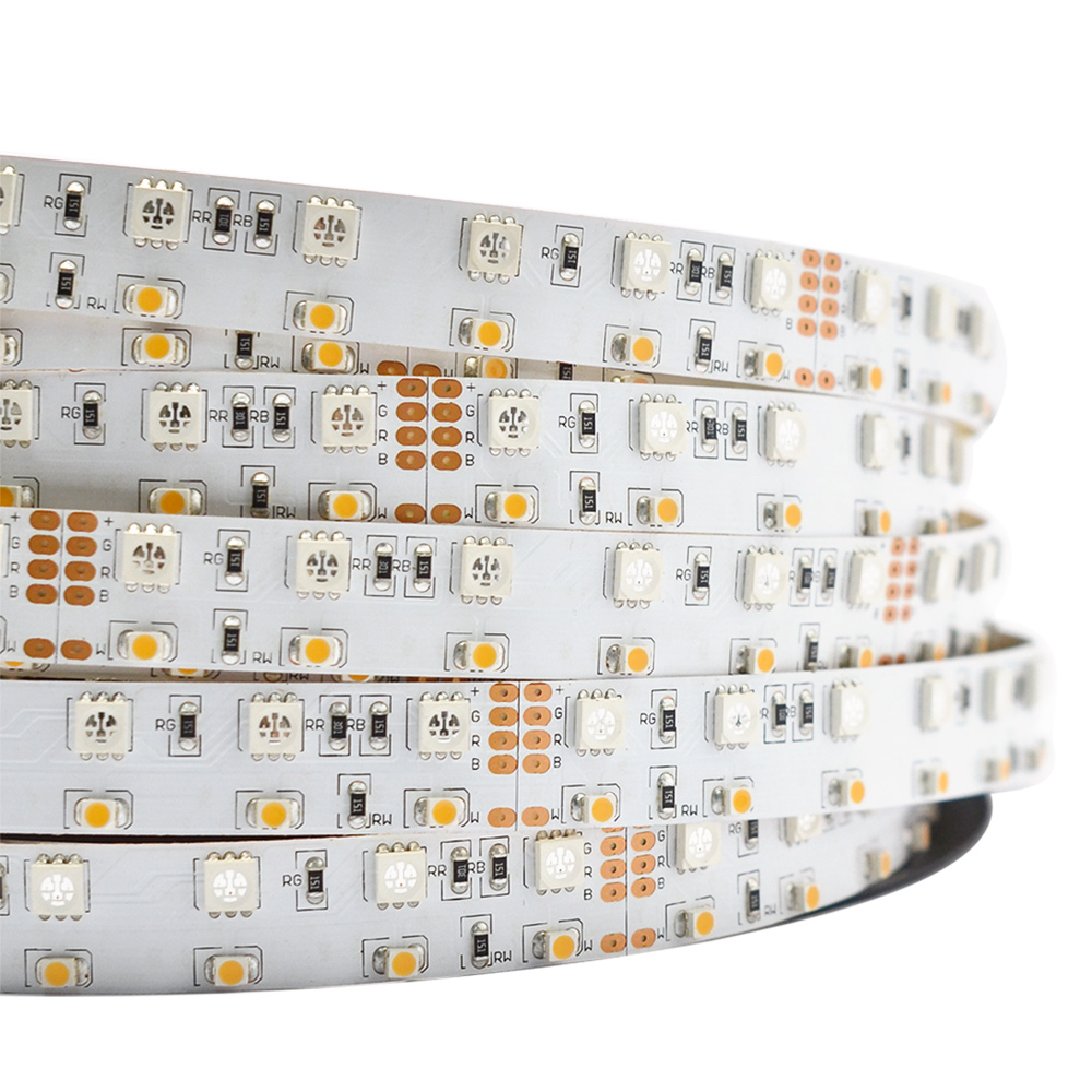 RGBW Multi Color LED Strip Lights - 120LEDs/m High Density LED Strip - 12V/24V Dual Row